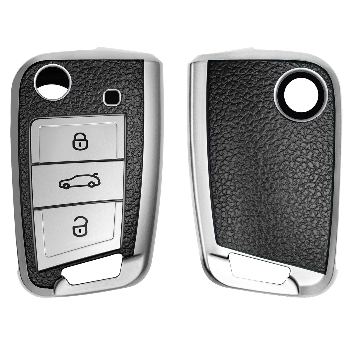 VW Golf 7 MK7 3-Button TPU Car Key Cover Leather Look