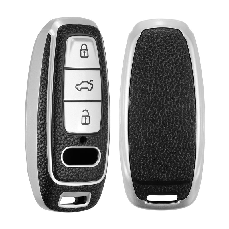 kwmobile Autoschlüssel Hülle kompatibel mit Audi A6 A7 A8 Q7 Q8 3-Tasten Autoschlüssel Keyless - Schlüsselhülle Cover