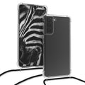 kwmobile Necklace Case compatible with Samsung Galaxy S21 Silicone Cover with Lanyard Phone Case