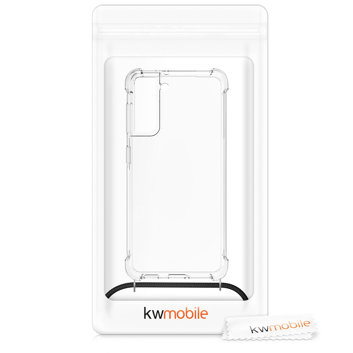 kwmobile Necklace Case compatible with Samsung Galaxy S21 Silicone Cover with Lanyard Phone Case