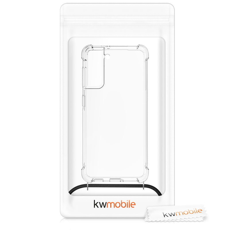 kwmobile Necklace Case compatible with Samsung Galaxy S21 Silicone Cover with Lanyard Phone Case