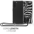 kwmobile Necklace Case compatible with Samsung Galaxy S21 Silicone Cover with Lanyard Phone Case