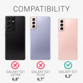 kwmobile Necklace Case compatible with Samsung Galaxy S21 Silicone Cover with Lanyard Phone Case