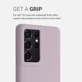 Rubberized Silicone Case for Samsung Galaxy S21 Ultra in Purple Cloud
