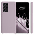 Rubberized Silicone Case for Samsung Galaxy S21 Ultra in Purple Cloud