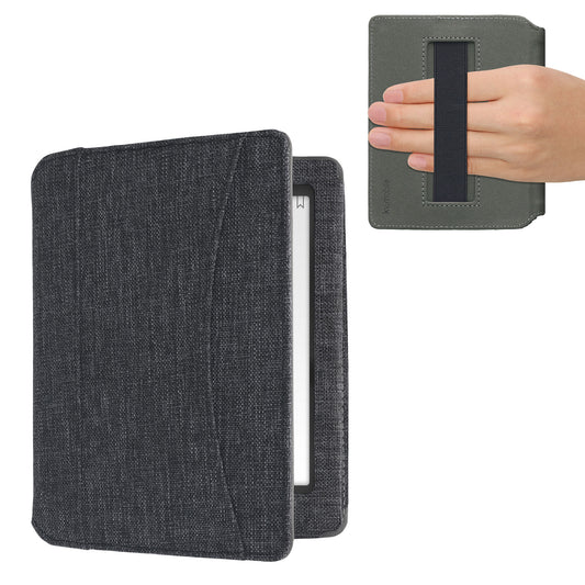 kwmobile Flip Case compatible with Kobo Aura Edition 1 - Front Pocket Hand Strap