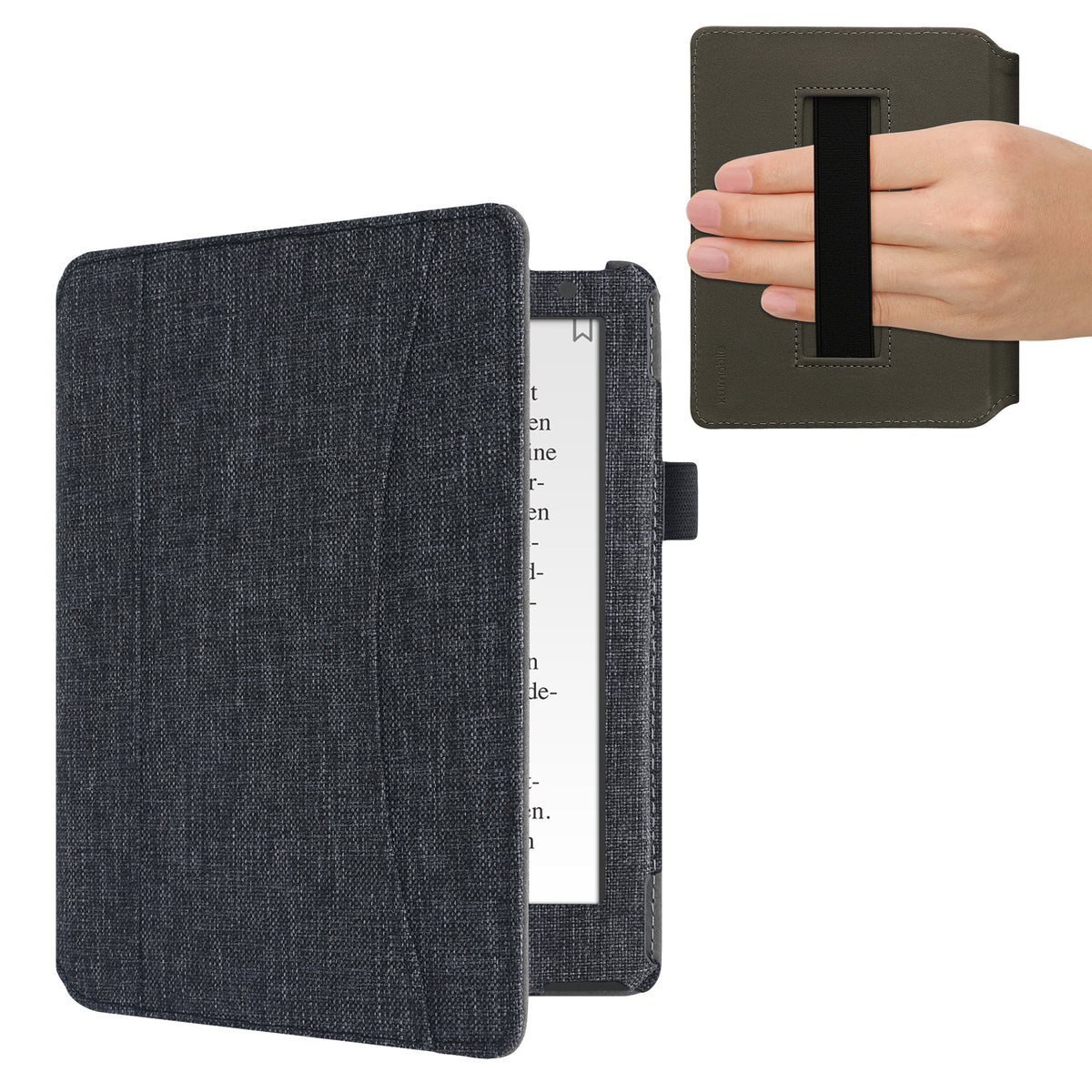 Kobo Aura H2O Edition 2 with Hand Strap Flip Case Denim