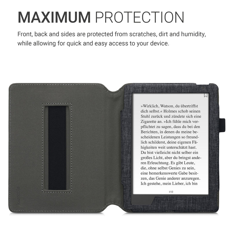 Kobo Aura H2O Edition 2 with Hand Strap Flip Case Denim