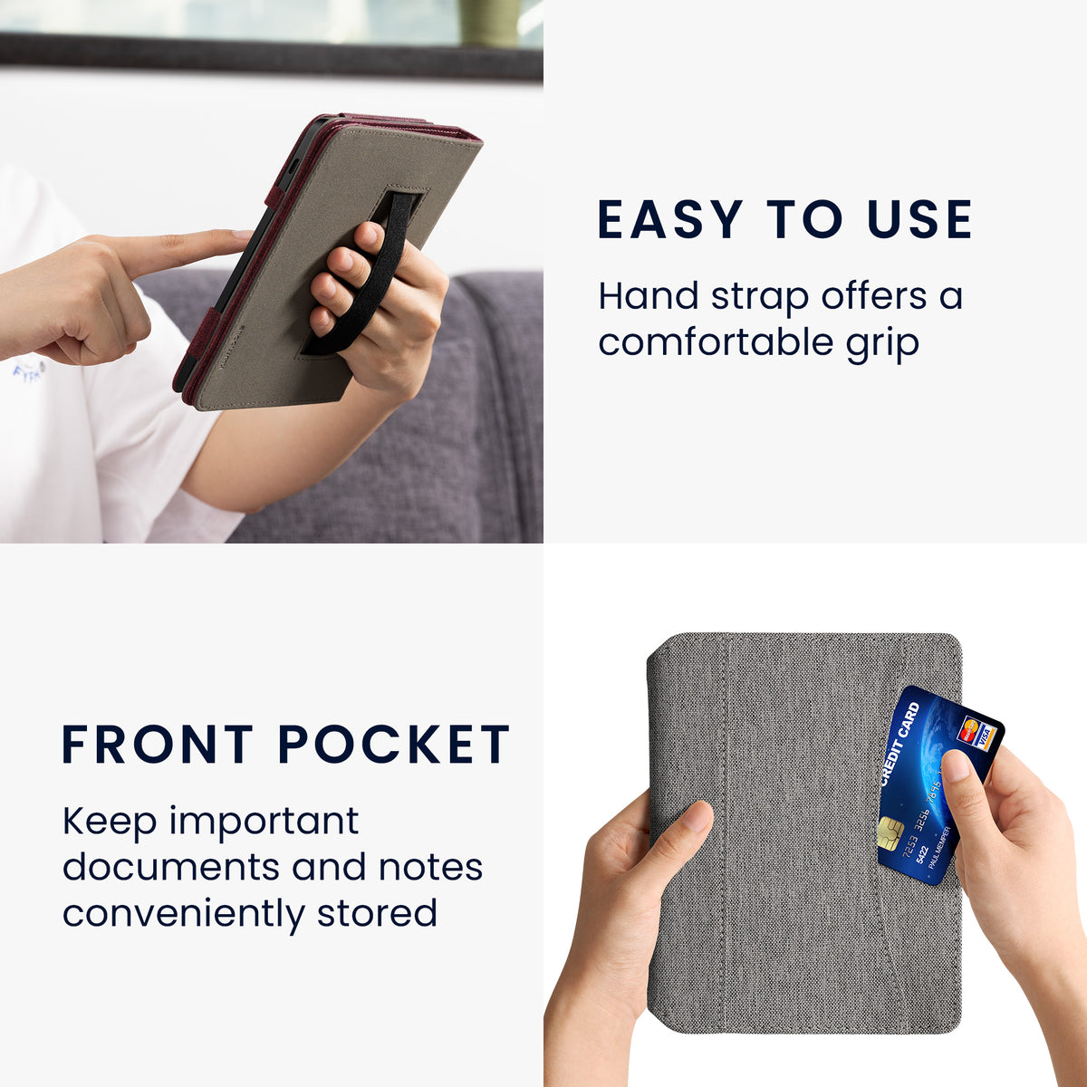 Kobo Aura H2O Edition 2 with Hand Strap Flip Case Denim