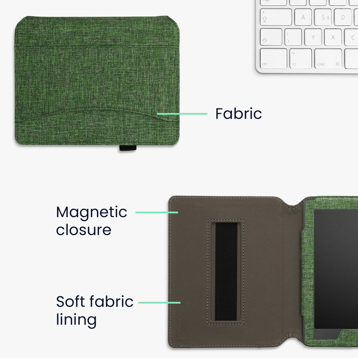 Kobo Aura H2O Edition 2 with Hand Strap Flip Case Denim