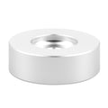 kwmobile Plattenspieler Single Adapter für 7" Platten - 45 RPM Schallplatten Adapter - Aluminium - 3,8cm Durchmesser - mit großem Mittelloch - Plattenspieler Zubehör - Vinyl Accessories Silber  [dsg01]