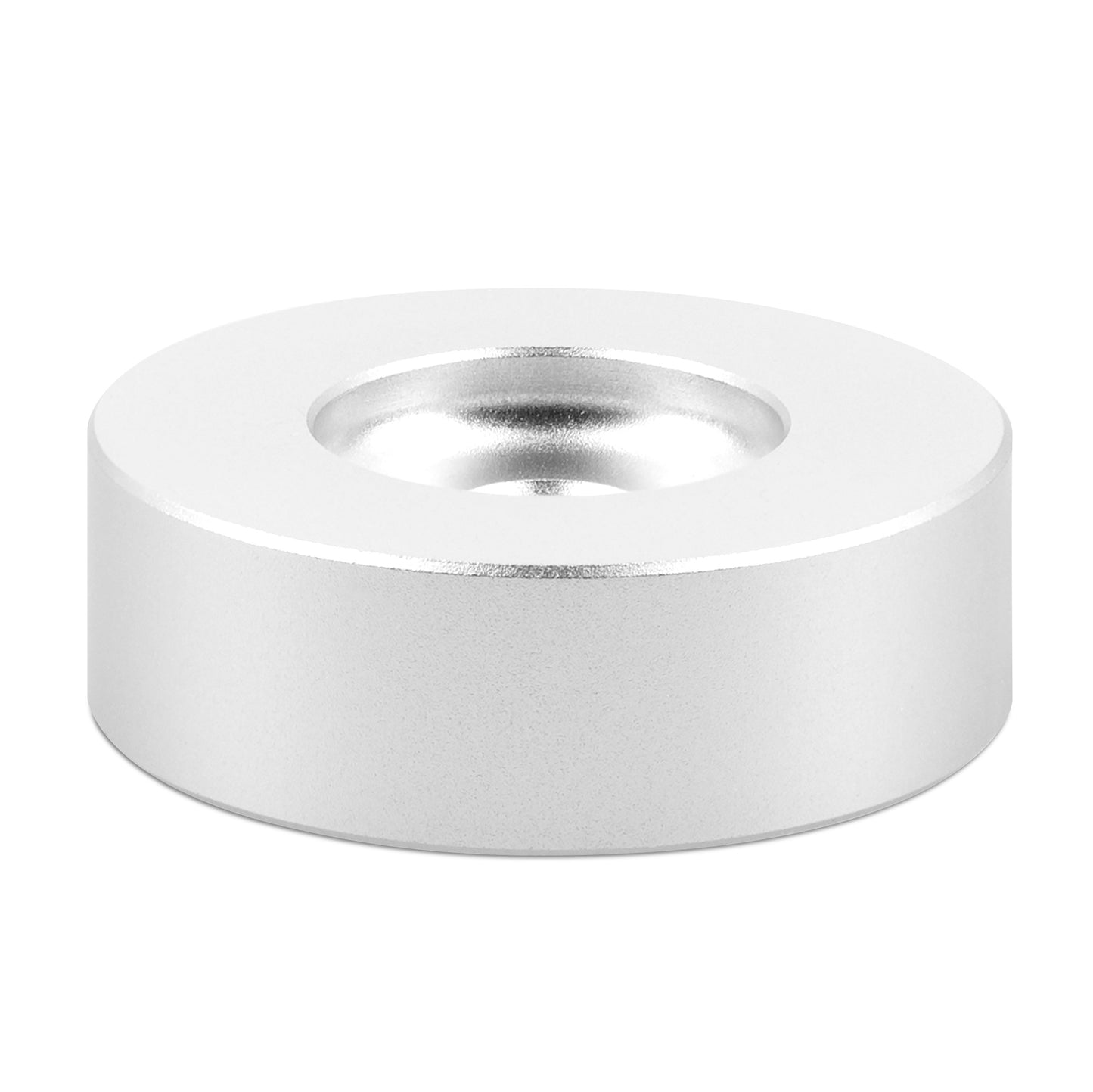 kwmobile Plattenspieler Single Adapter für 7" Platten - 45 RPM Schallplatten Adapter - Aluminium - 3,8cm Durchmesser - mit großem Mittelloch - Plattenspieler Zubehör - Vinyl Accessories Silber  [dsg01]