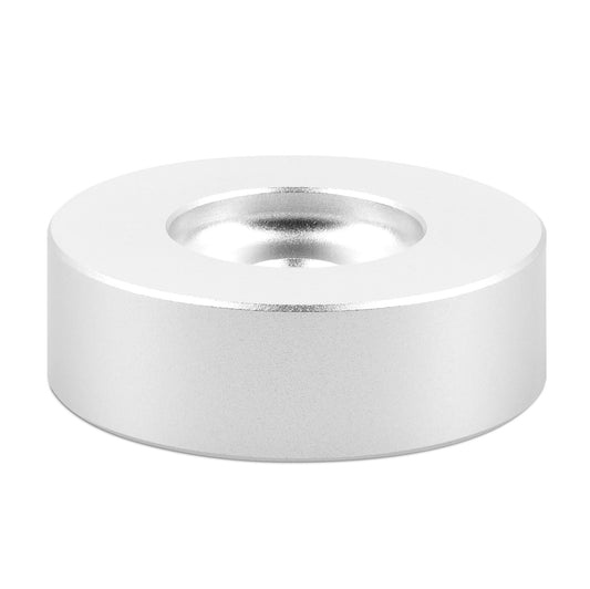 kwmobile Plattenspieler Single Adapter für 7" Platten - 45 RPM Schallplatten Adapter - Aluminium - 3,8cm Durchmesser - mit großem Mittelloch - Plattenspieler Zubehör - Vinyl Accessories Silber  [dsg01]