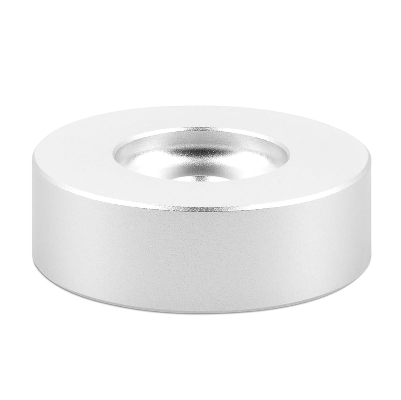 kwmobile Plattenspieler Single Adapter für 7" Platten - 45 RPM Schallplatten Adapter - Aluminium - 3,8cm Durchmesser - mit großem Mittelloch - Plattenspieler Zubehör - Vinyl Accessories Silber  [dsg01]