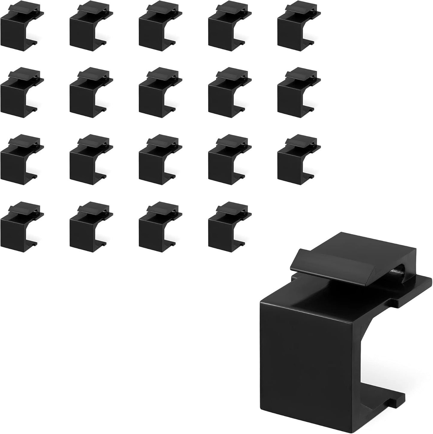 kwmobile Keystone Blindabdeckung - Keystone Abdeckung Netzwerkdose - Buchse Einsätze Set - Patch Panel Staubschutz