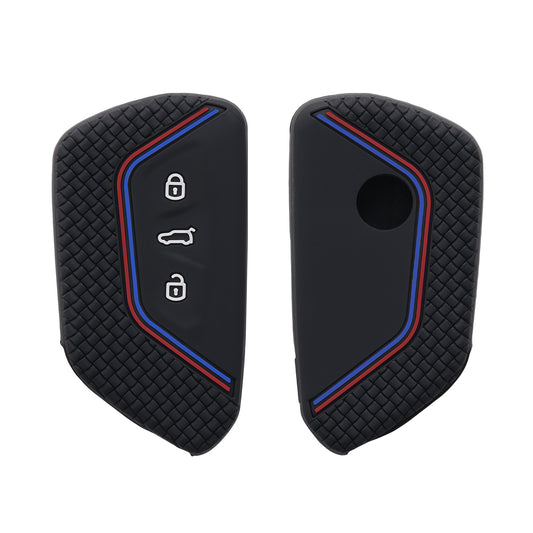 kwmobile Car Key Protection Case Compatible with VW Golf 8 3-Button Car Key Fob Cover