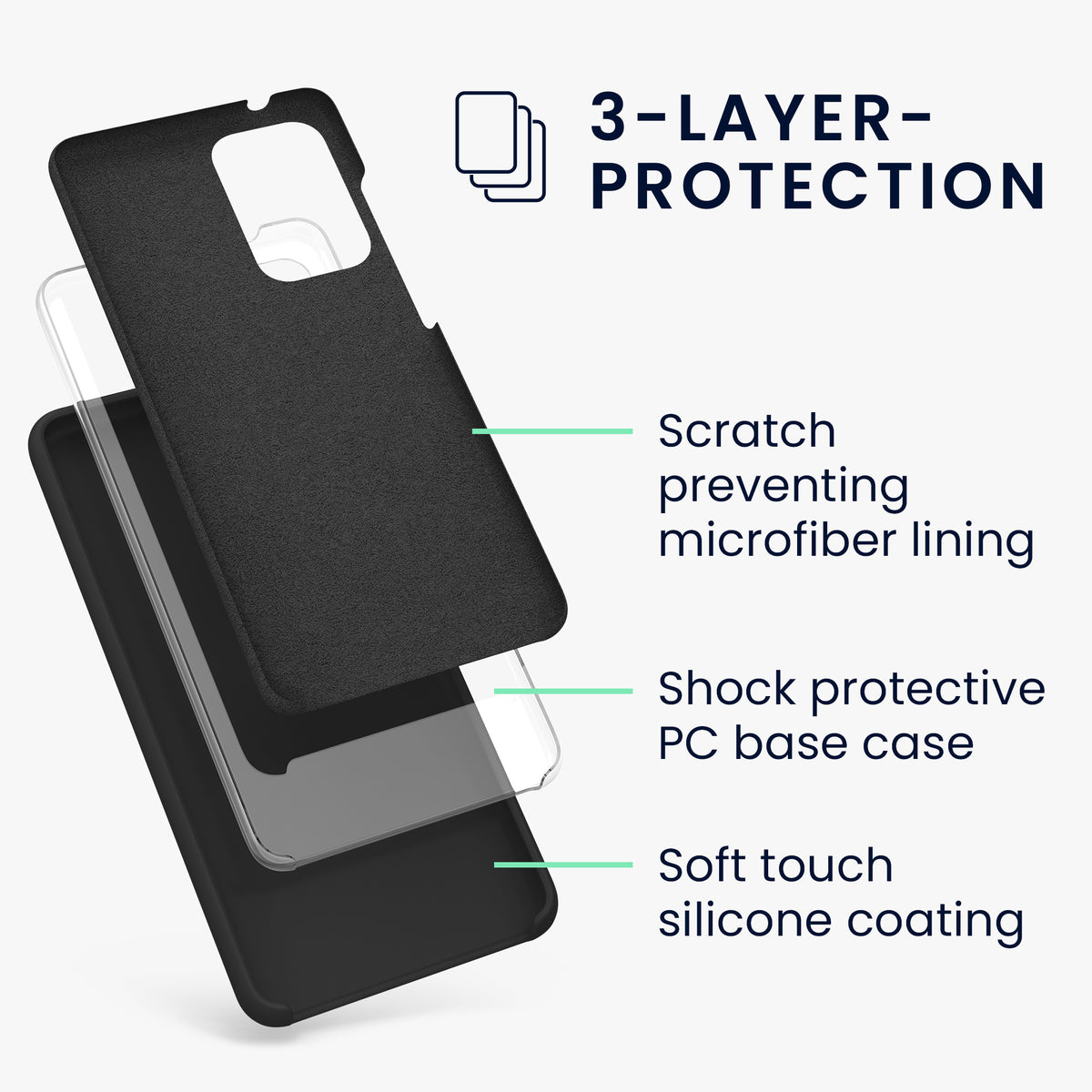 Silicone Phone Case for Samsung Galaxy A52 / A52 5G / A52s 5G