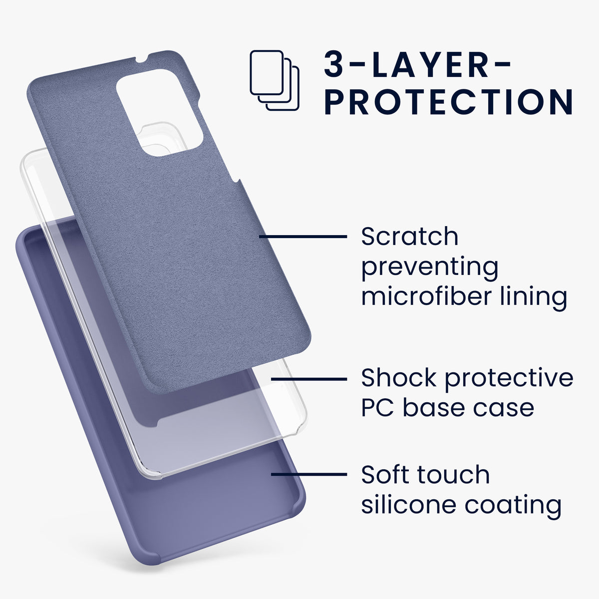 Silicone Phone Case for Samsung Galaxy A52 / A52 5G / A52s 5G