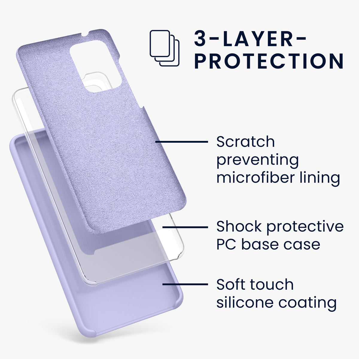 Silicone Phone Case for Samsung Galaxy A52 / A52 5G / A52s 5G