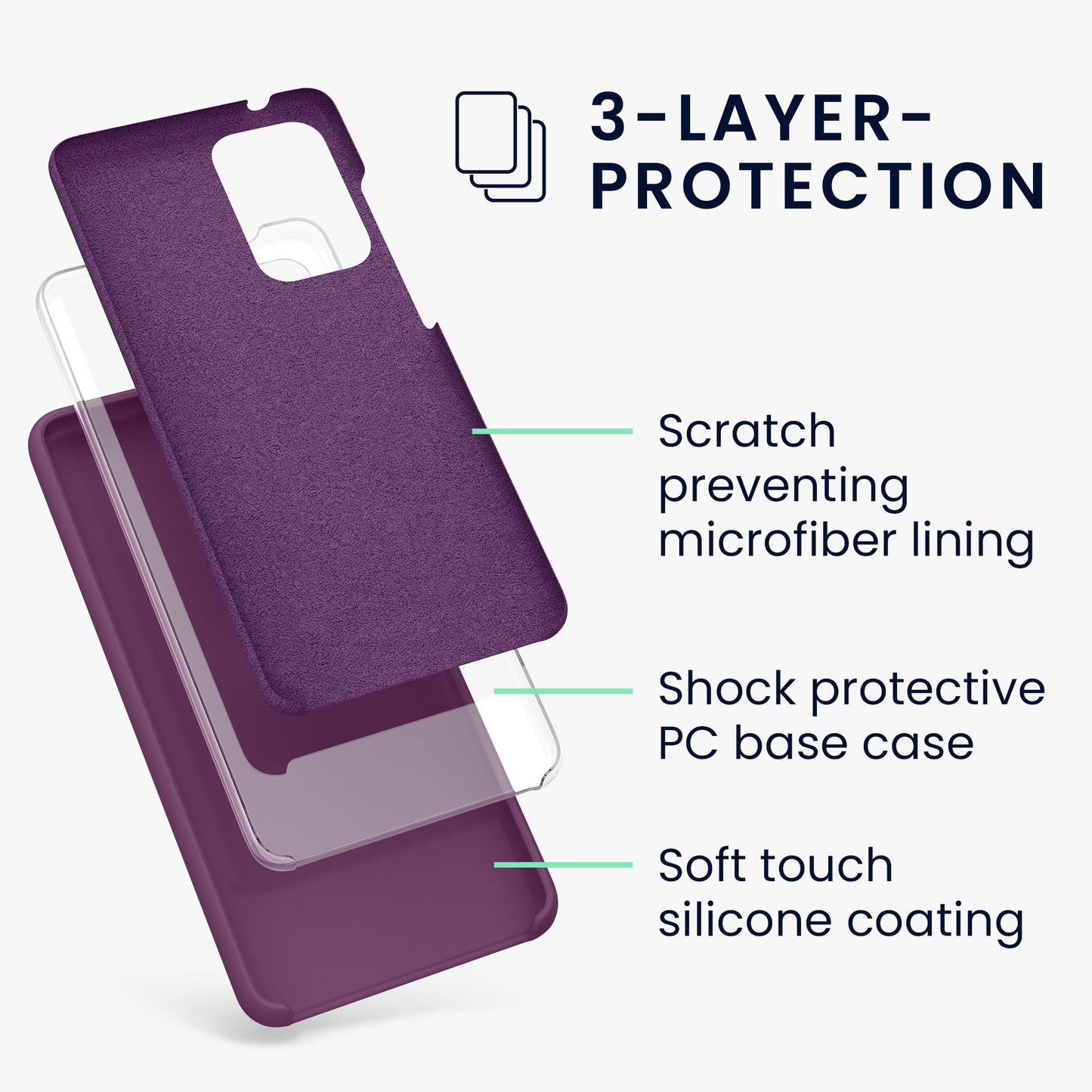 Silicone Phone Case for Samsung Galaxy A52 / A52 5G / A52s 5G
