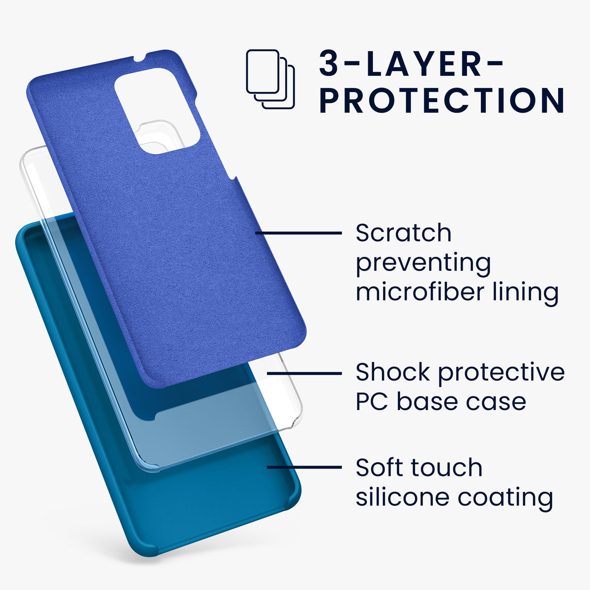 Silicone Phone Case for Samsung Galaxy A52 / A52 5G / A52s 5G