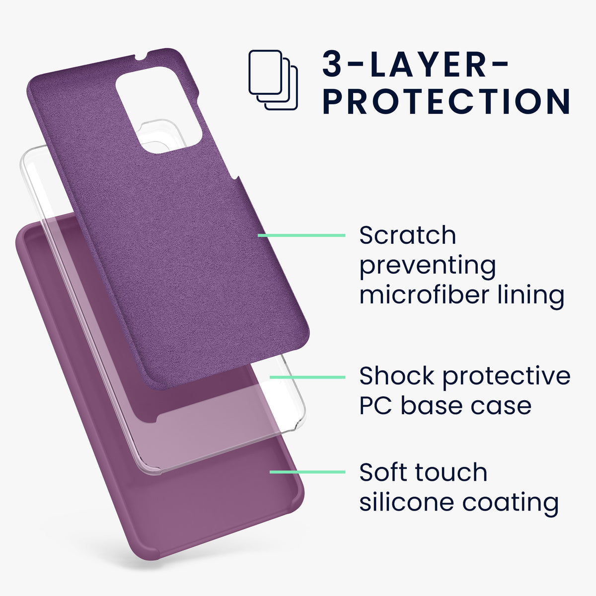 Silicone Phone Case for Samsung Galaxy A52 / A52 5G / A52s 5G
