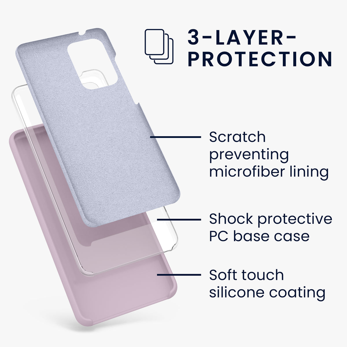 Silicone Phone Case for Samsung Galaxy A52 / A52 5G / A52s 5G