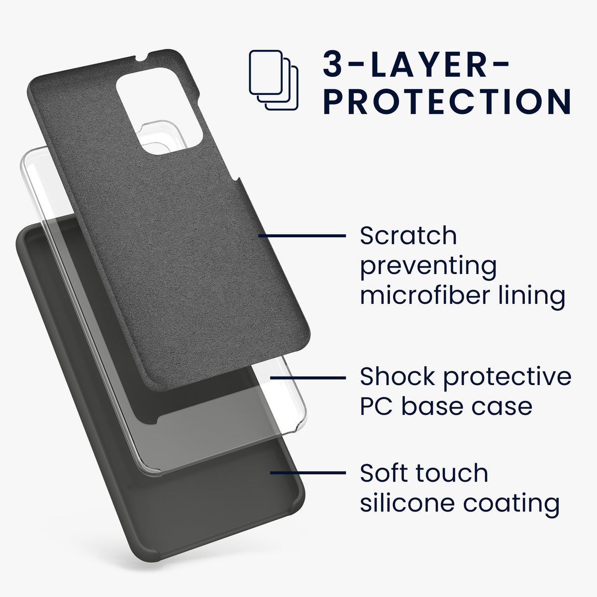 Silicone Phone Case for Samsung Galaxy A52 / A52 5G / A52s 5G