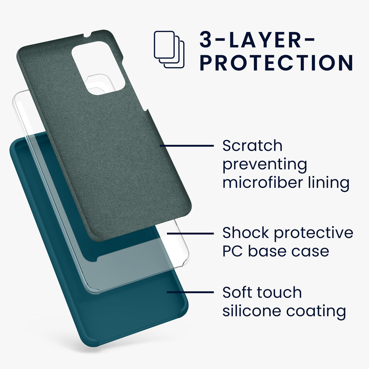 Silicone Phone Case for Samsung Galaxy A52 / A52 5G / A52s 5G