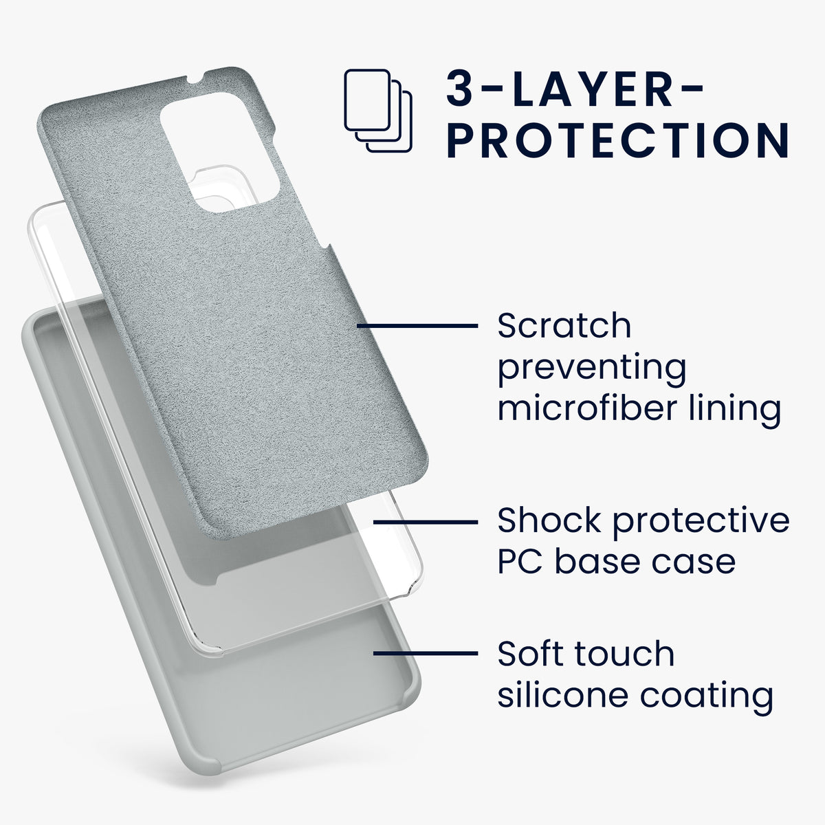 Silicone Phone Case for Samsung Galaxy A52 / A52 5G / A52s 5G