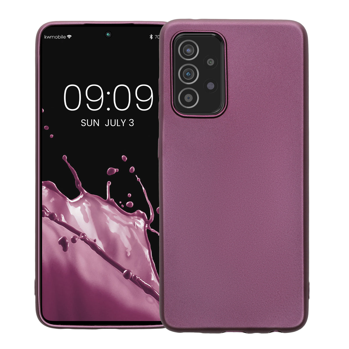 kwmobile Phone Case for Samsung Galaxy A52 / A52 5G / A52s 5G - Metallic Shimmer Silicone Cover - Protective Case