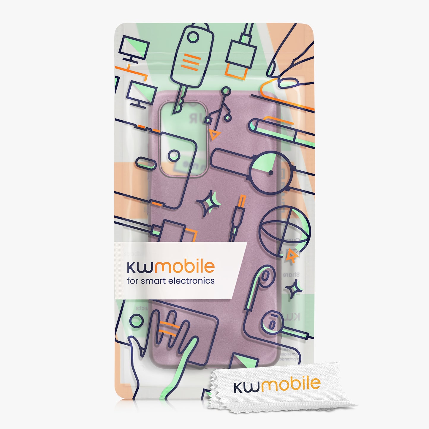 kwmobile Phone Case for Samsung Galaxy A52 / A52 5G / A52s 5G - Metallic Shimmer Silicone Cover - Protective Case