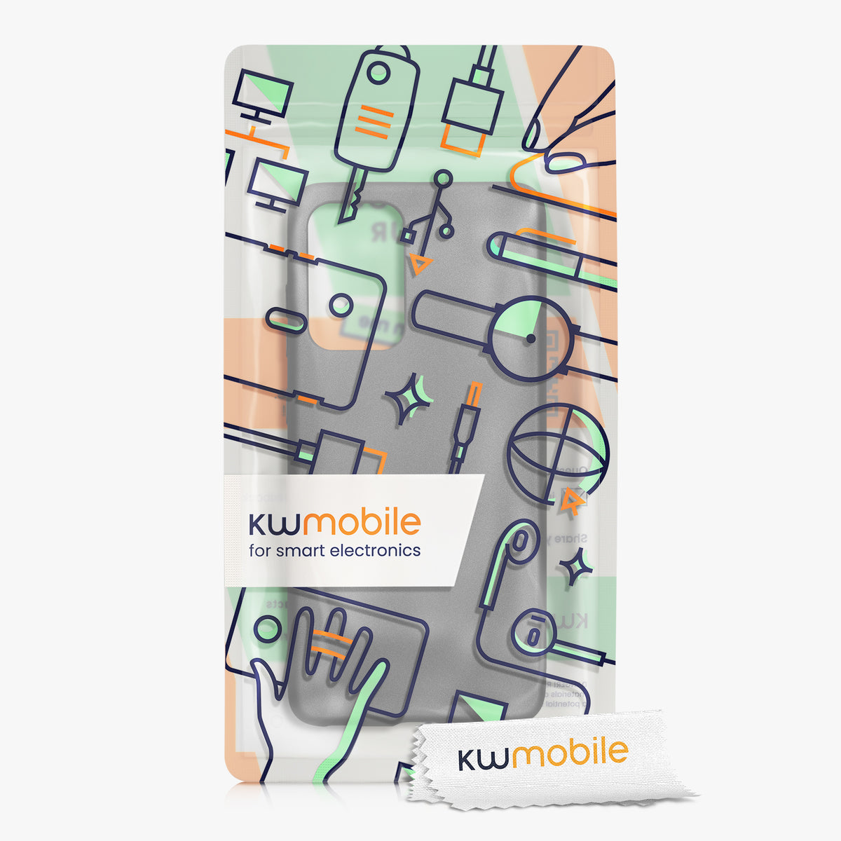 kwmobile Phone Case for Samsung Galaxy A52 / A52 5G / A52s 5G - Metallic Shimmer Silicone Cover - Protective Case
