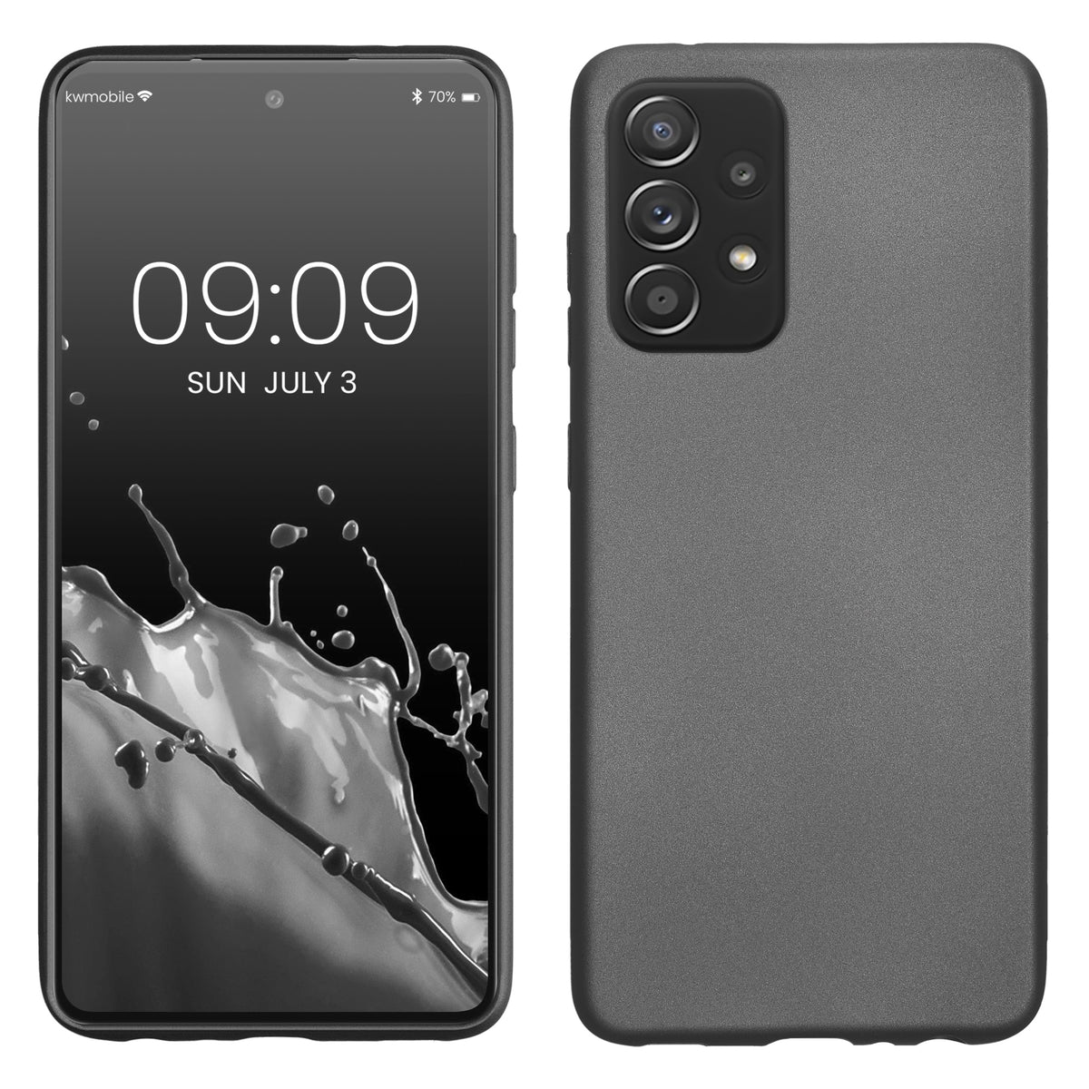 kwmobile Phone Case for Samsung Galaxy A52 / A52 5G / A52s 5G - Metallic Shimmer Silicone Cover - Protective Case