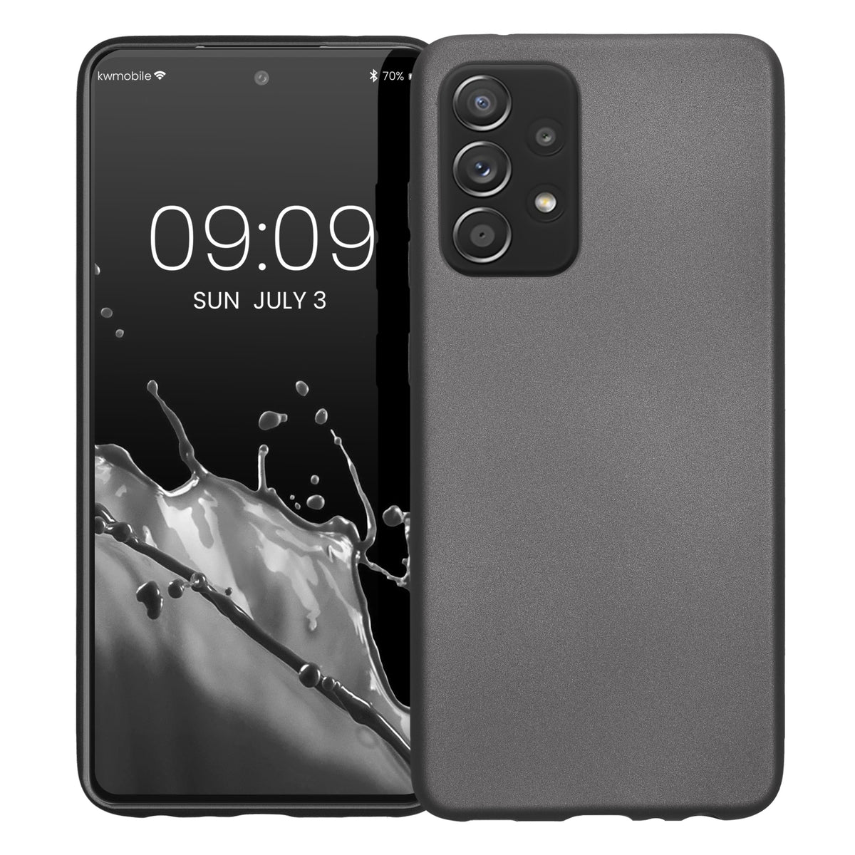 kwmobile Phone Case for Samsung Galaxy A52 / A52 5G / A52s 5G - Metallic Shimmer Silicone Cover - Protective Case