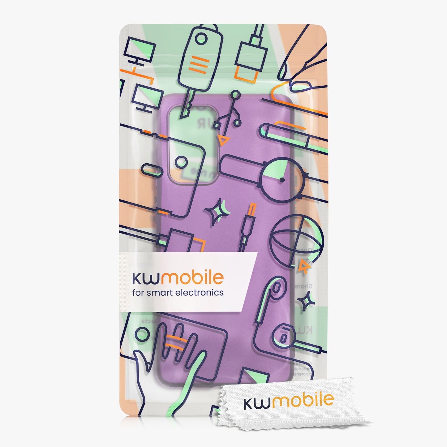 kwmobile Phone Case for Samsung Galaxy A52 / A52 5G / A52s 5G - Metallic Shimmer Silicone Cover - Protective Case