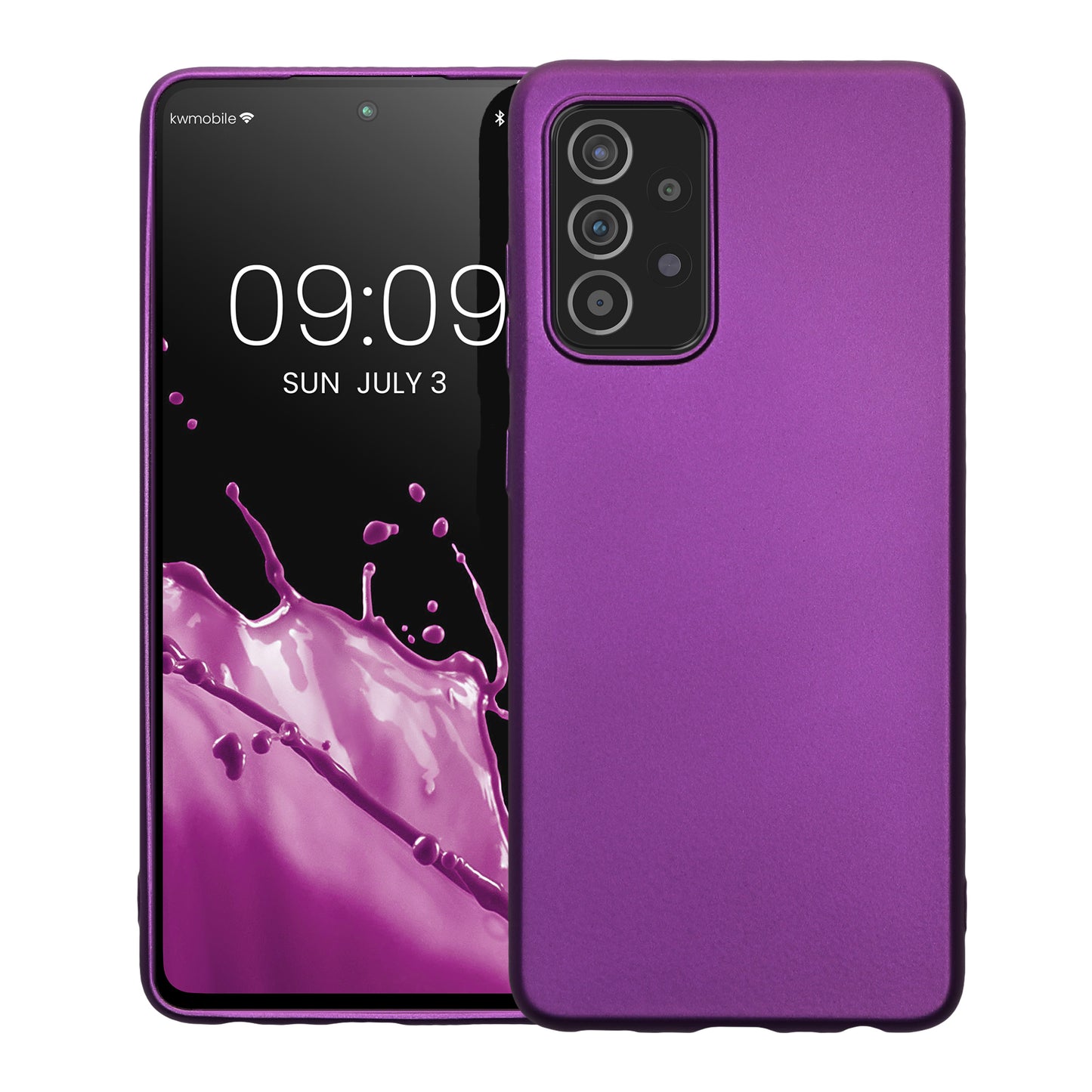 kwmobile Phone Case for Samsung Galaxy A52 / A52 5G / A52s 5G - Metallic Shimmer Silicone Cover - Protective Case