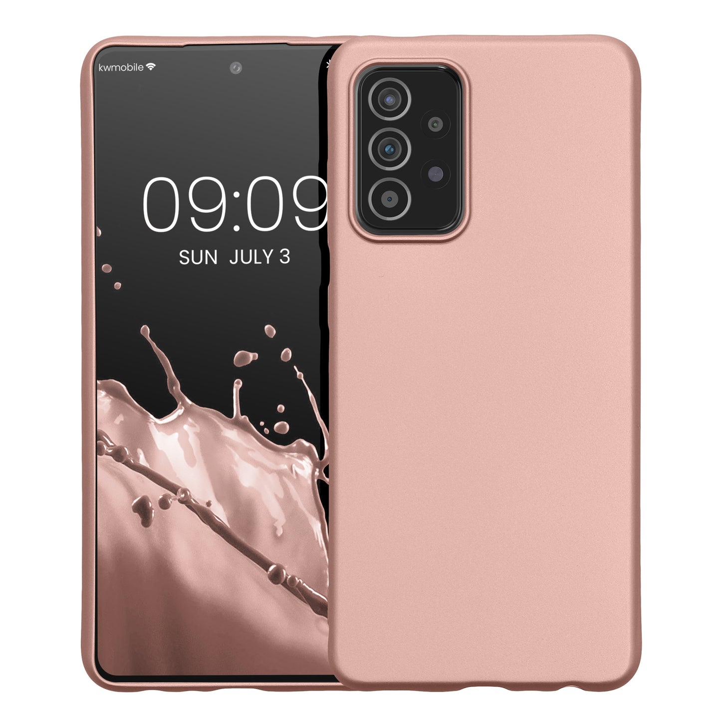 kwmobile Phone Case for Samsung Galaxy A52 / A52 5G / A52s 5G - Metallic Shimmer Silicone Cover - Protective Case