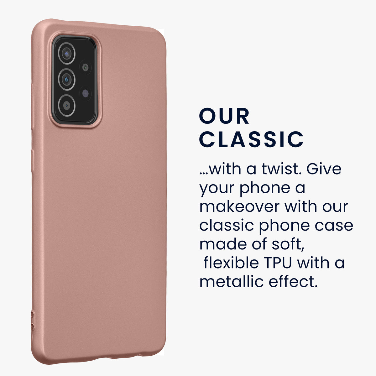 kwmobile Phone Case for Samsung Galaxy A52 / A52 5G / A52s 5G - Metallic Shimmer Silicone Cover - Protective Case