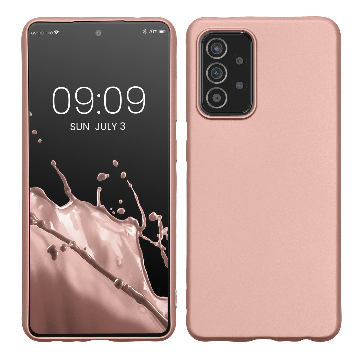 kwmobile Phone Case for Samsung Galaxy A52 / A52 5G / A52s 5G - Metallic Shimmer Silicone Cover - Protective Case