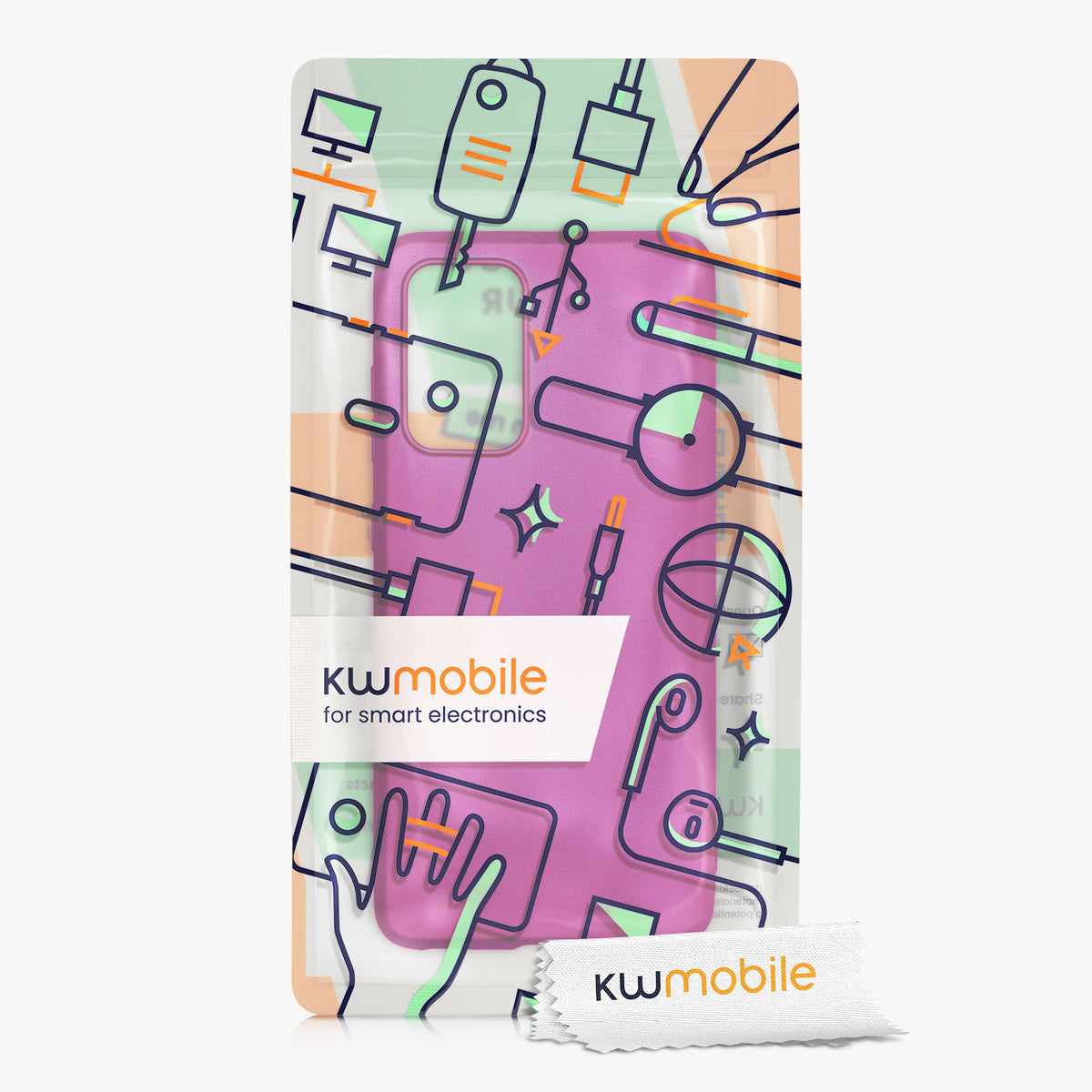 kwmobile Phone Case for Samsung Galaxy A52 / A52 5G / A52s 5G - Metallic Shimmer Silicone Cover - Protective Case