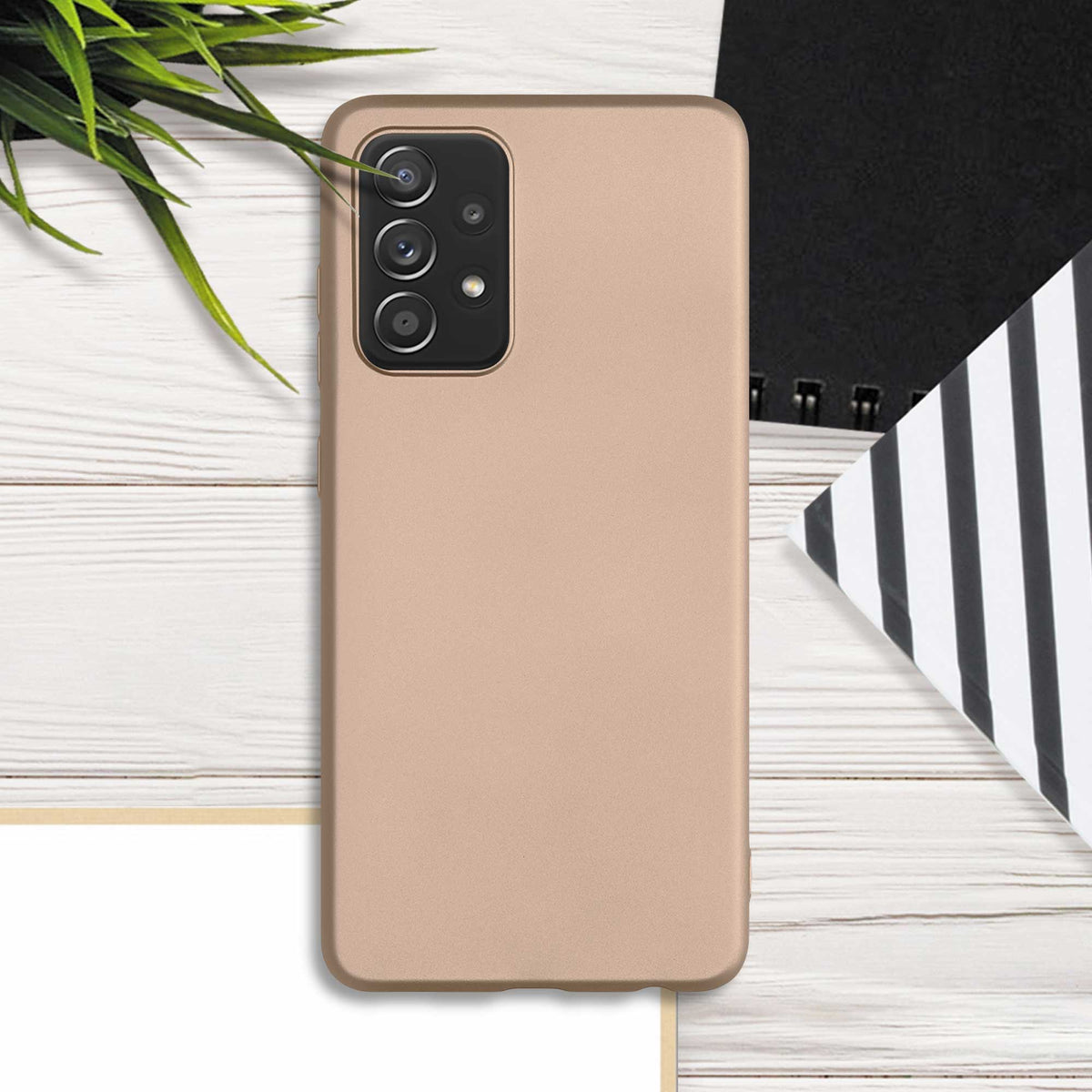 kwmobile Phone Case for Samsung Galaxy A52 / A52 5G / A52s 5G - Metallic Shimmer Silicone Cover - Protective Case