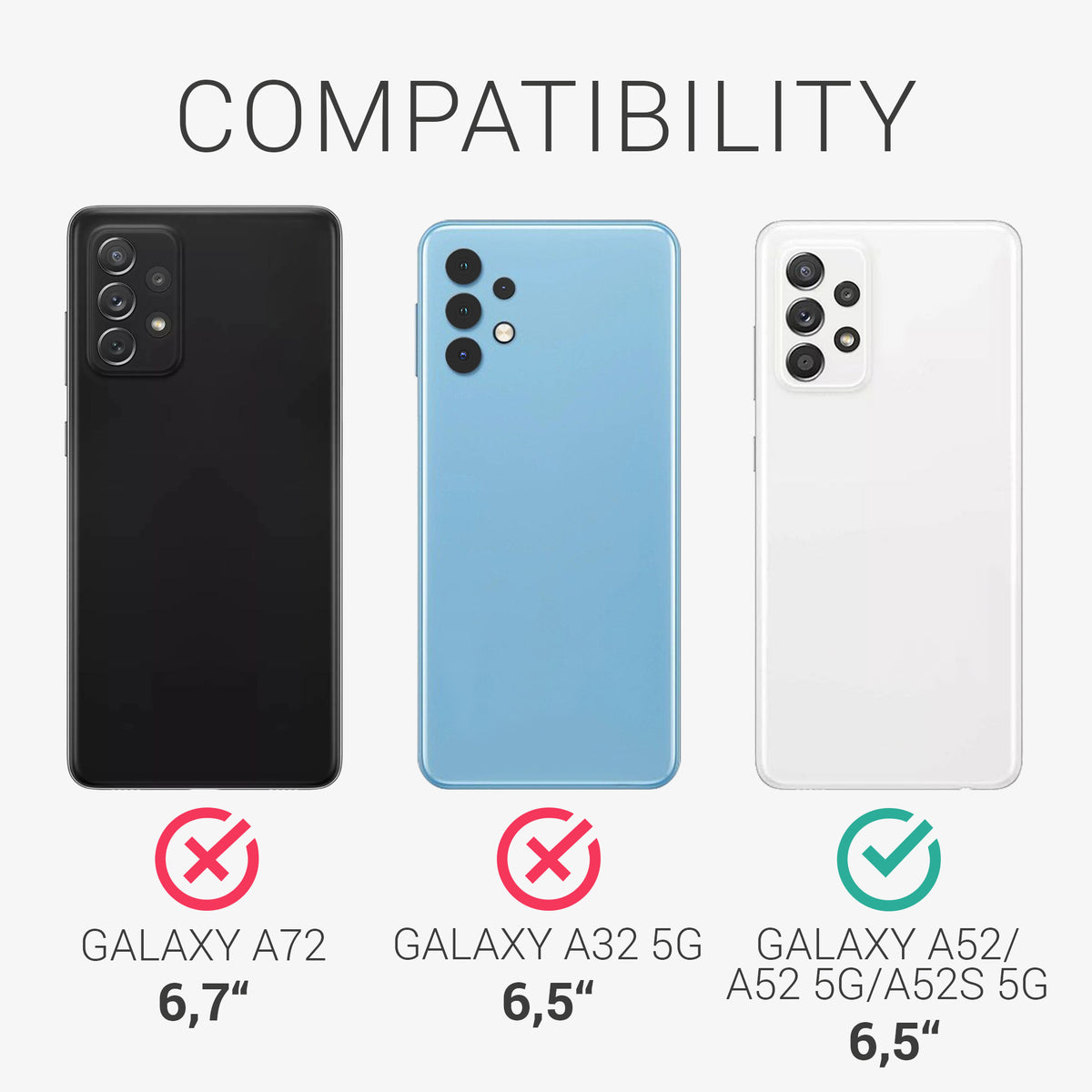 kwmobile Phone Case for Samsung Galaxy A52 / A52 5G / A52s 5G - Metallic Shimmer Silicone Cover - Protective Case