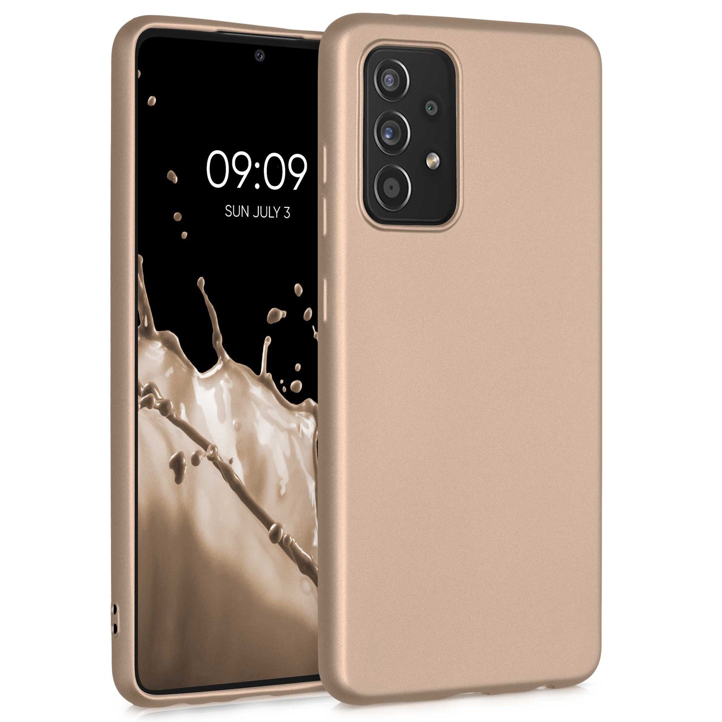 kwmobile Phone Case for Samsung Galaxy A52 / A52 5G / A52s 5G - Metallic Shimmer Silicone Cover - Protective Case