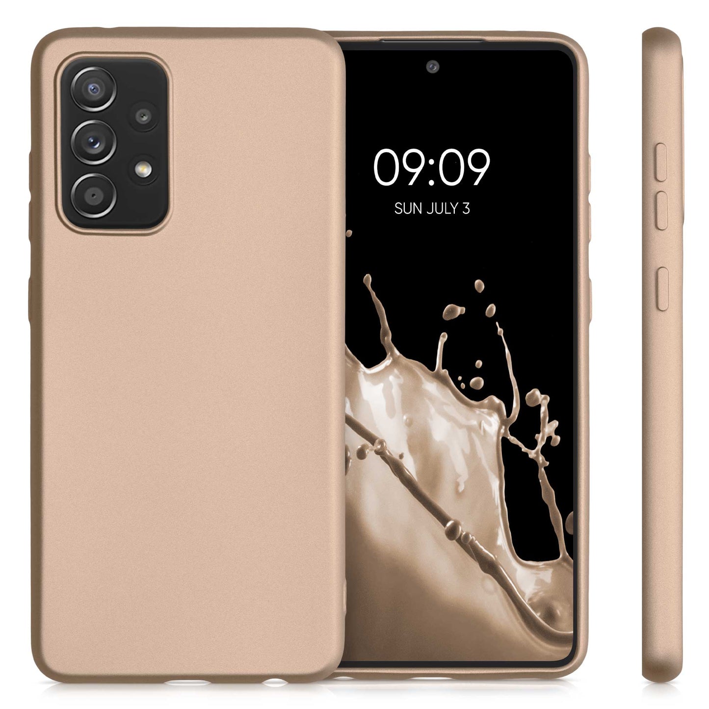 kwmobile Phone Case for Samsung Galaxy A52 / A52 5G / A52s 5G - Metallic Shimmer Silicone Cover - Protective Case