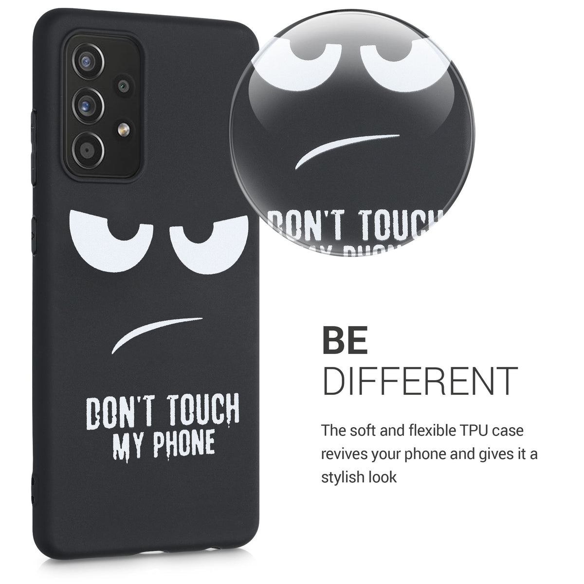 Silicone Phone Case for Samsung Galaxy A52 / A52 5G / A52s 5G Don't Touch My Phone