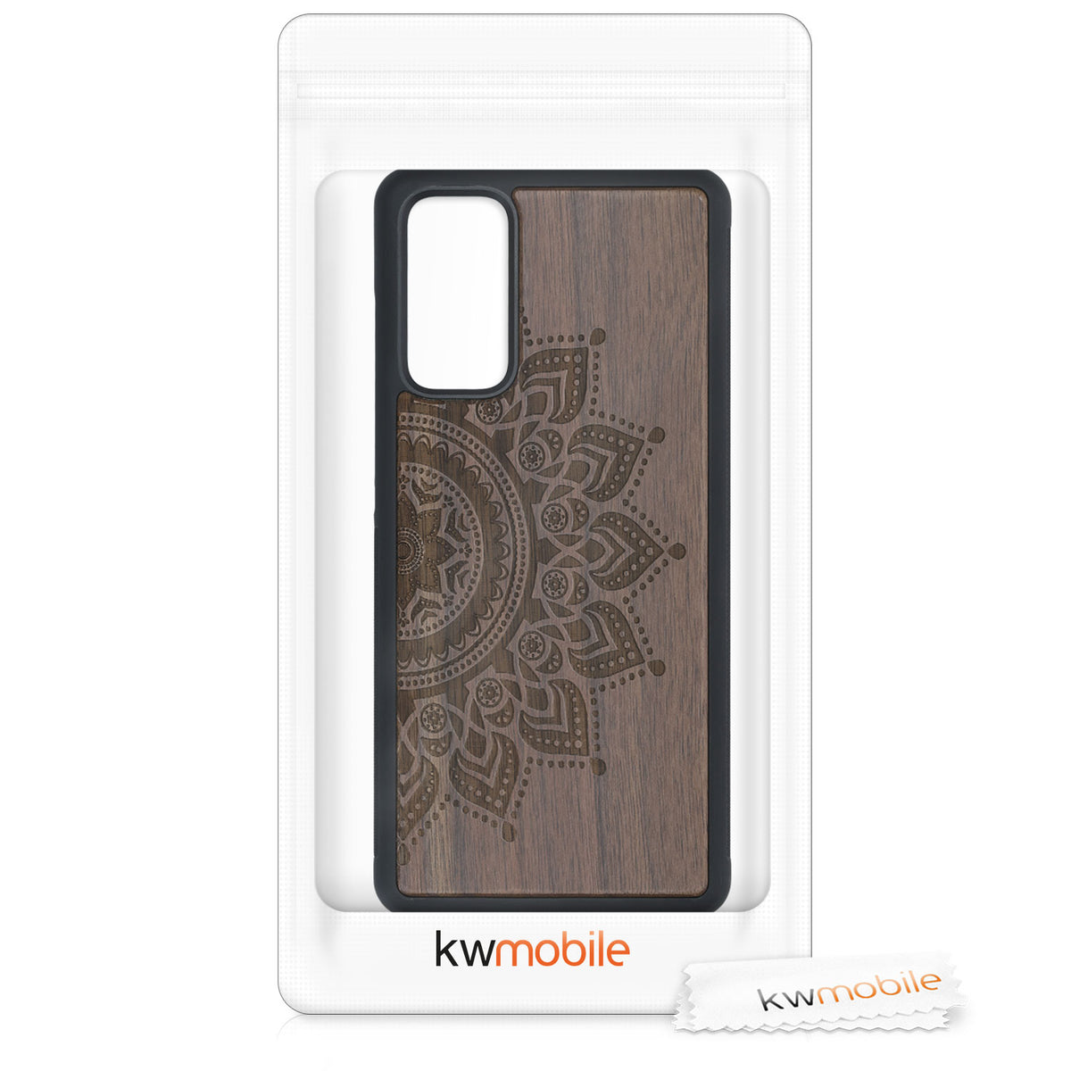 Samsung Galaxy S20 FE Shockproof Hard Case with TPU Bumper Wooden Mandala