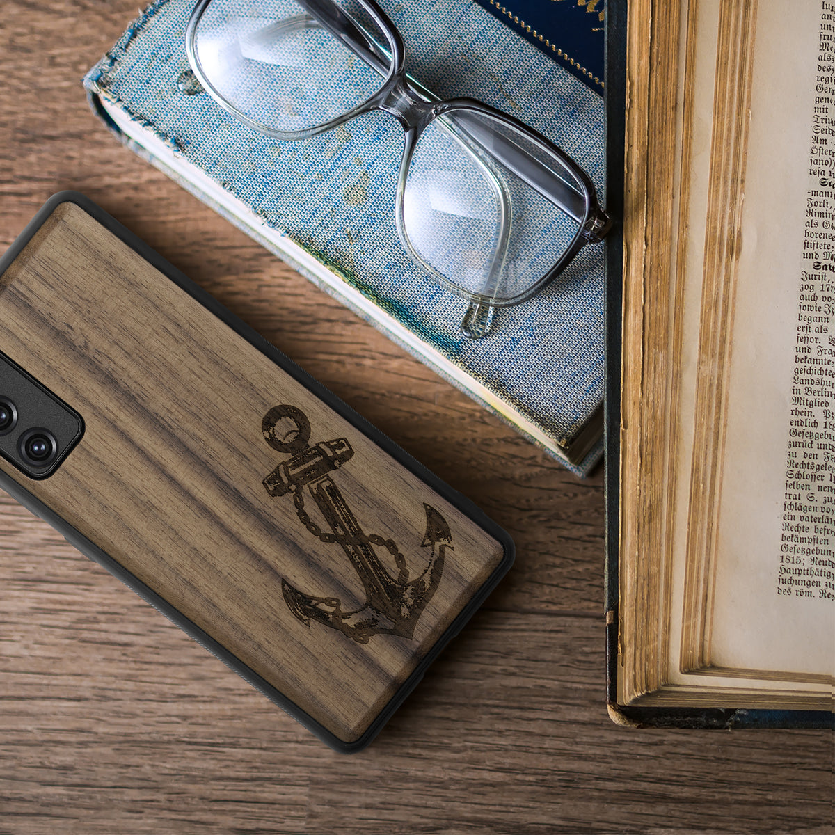 Samsung Galaxy S20 FE Shockproof Hard Case with TPU Bumper Wooden Mandala