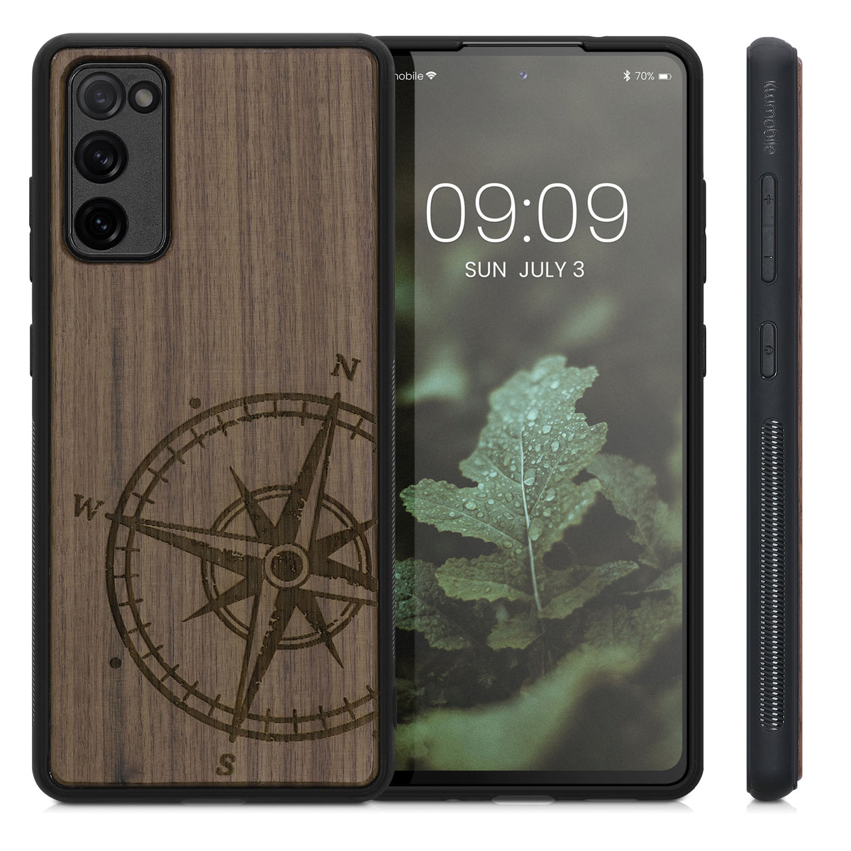 Samsung Galaxy S20 FE Shockproof Hard Case with TPU Bumper Wooden Mandala