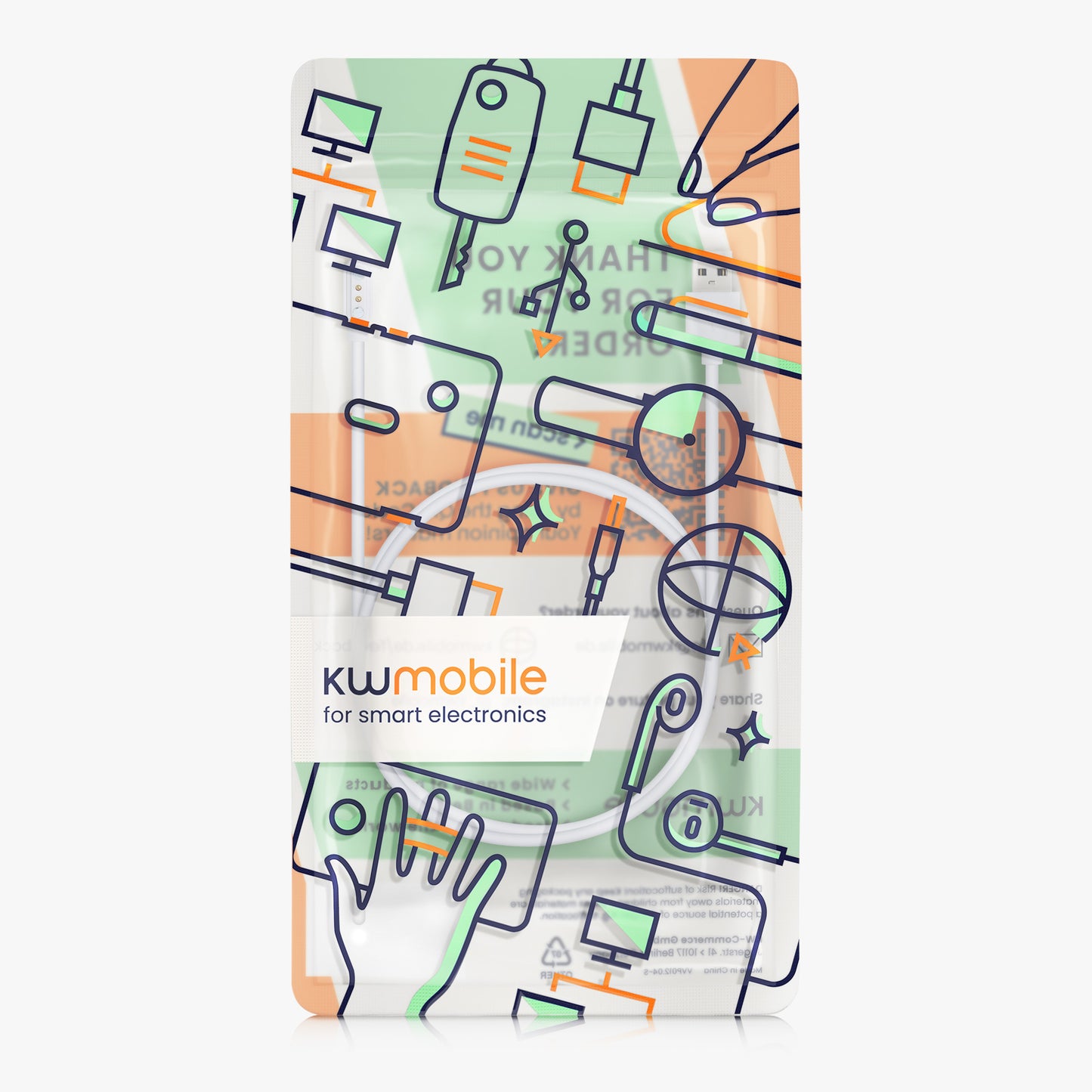 kwmobile Smartwatch Ladekabel für Willful Fitnesstracker / Smartwatch YAMAY / Fitpolo / Wyze / Umidigi USB Ladekabel